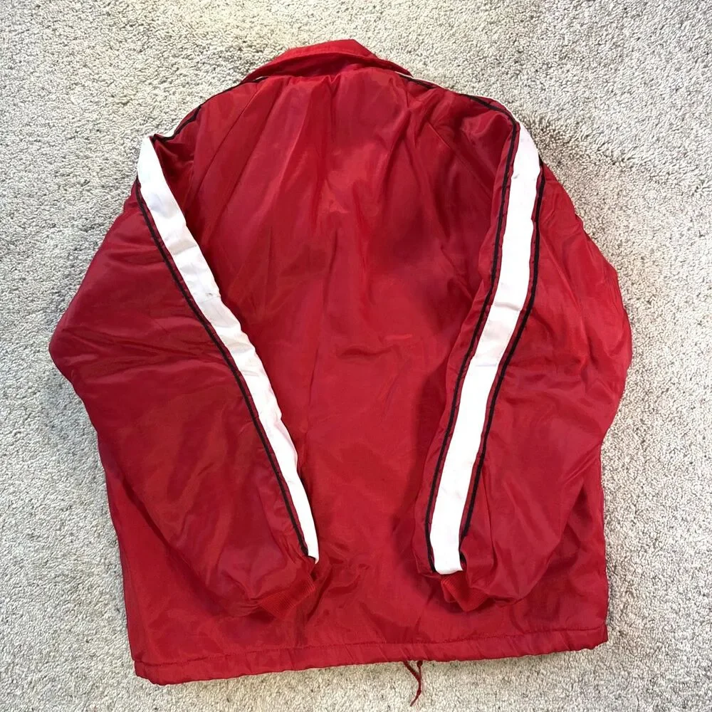 Swingster International Harvester Jacket Men Medium Red 70s Racing Fleece Lined - Picture 5 of 7